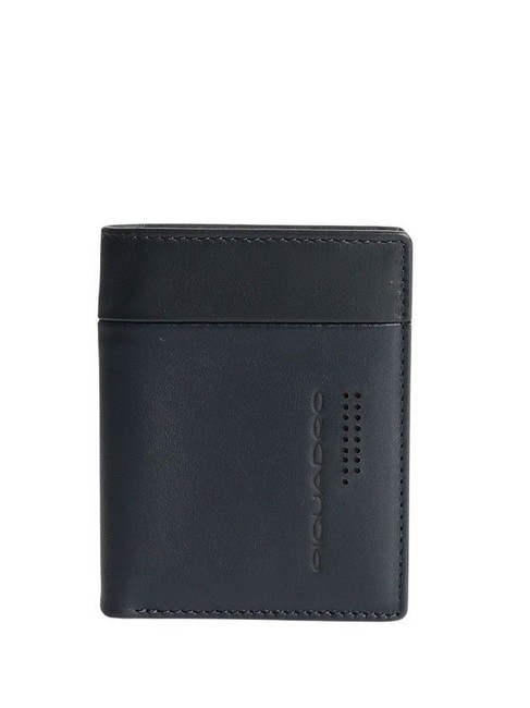 PIQUADRO URBAN  Vertical leather wallet blue - Men’s Wallets