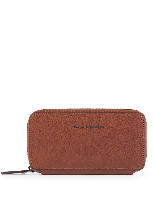 PIQUADRO BLACK SQUARE Cell phone case LEATHER - Tablet holder& Organizer