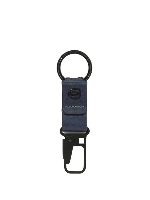 PIQUADRO DAVID Leather charm keychain blue - Key holders