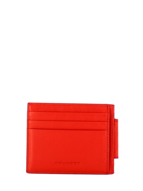 PIQUADRO URBAN Leather credit card holder RED - Men’s Wallets