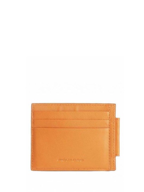 PIQUADRO URBAN Leather credit card holder ORANGE - Men’s Wallets
