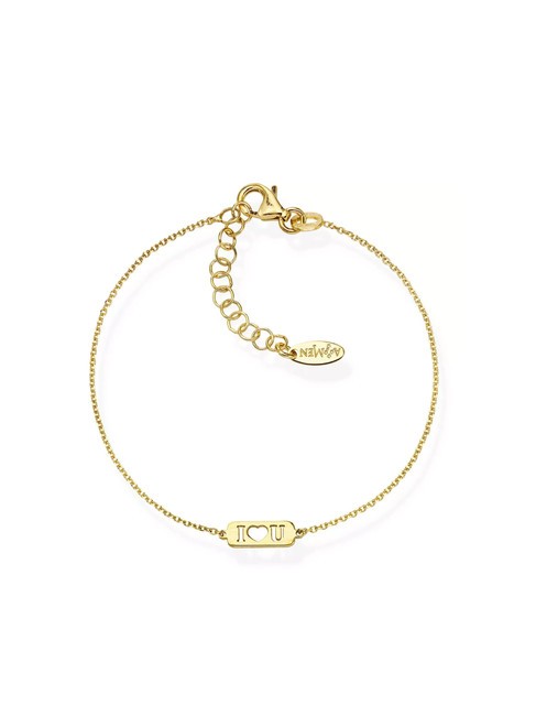AMEN AMORE I <3 U Tag Bracelet gold - Bracelets