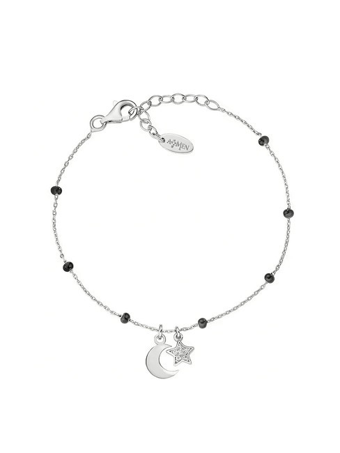 AMEN CANDY CHARM Silver star moon bracelet rhodium - Bracelets