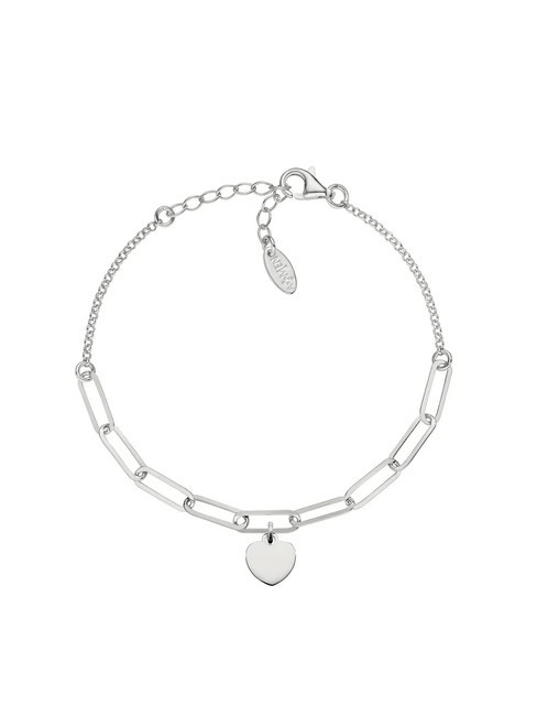 AMEN ELEMENTI Chain and heart bracelet rhodium - Bracelets
