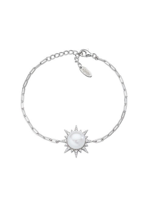 AMEN SOLE Silver bracelet with pearl rhodium - Bracelets