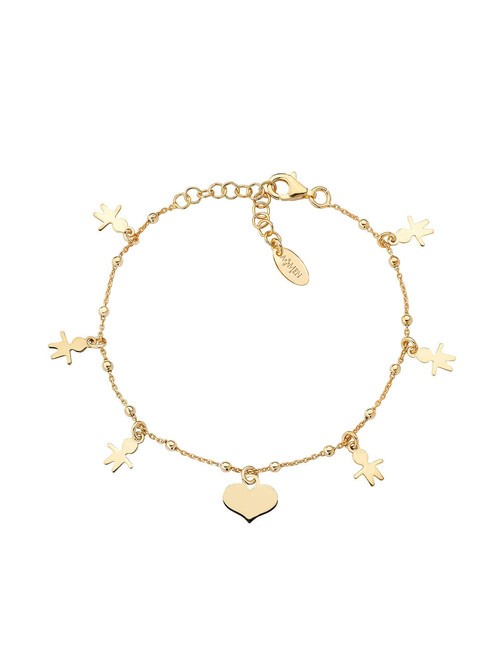 AMEN BOBOLINI Silver bracelet with charms gold - Bracelets