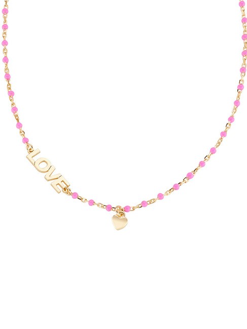 AMEN AMORE Silver necklace with stones gold - Necklaces