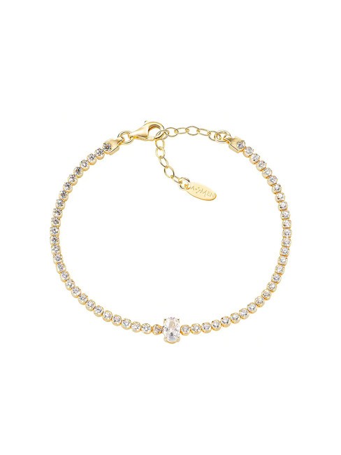 AMEN TENNIS Bracelet with white zirconia gold - Bracelets