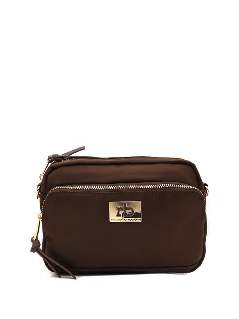 ROCCOBAROCCO GLORIA Small shoulder bag with pocket dark brown - Women’s Bags