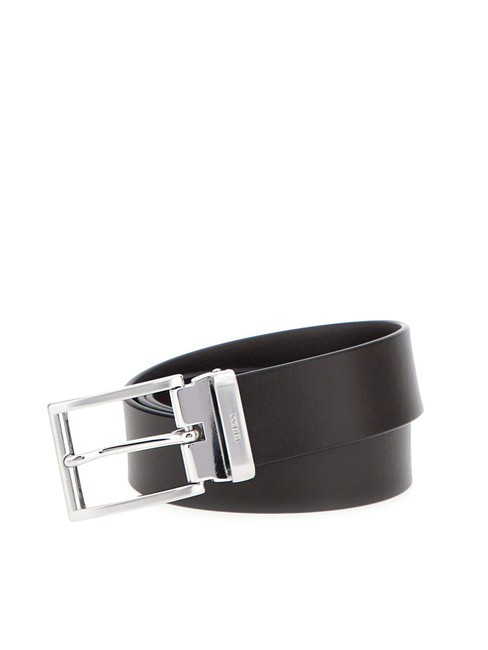 GUESS CLASSIC Reversible leather belt dark brown - Belts