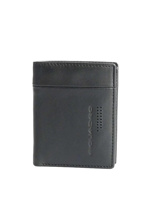 PIQUADRO URBAN  Vertical leather wallet Black - Men’s Wallets