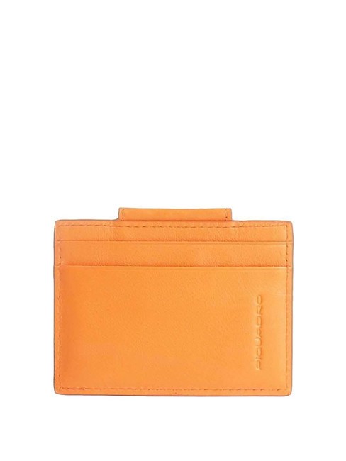PIQUADRO URBAN  Leather card holder ORANGE - Men’s Wallets