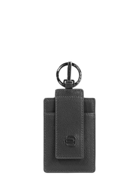 PIQUADRO CARL Leather Keychain Black - Key holders