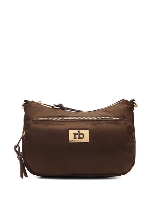 ROCCOBAROCCO GLORIA Shoulder bag with pocket dark brown - Women’s Bags