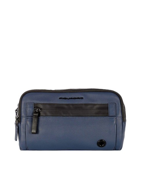 PIQUADRO CHARLIE Leather bum bag blue - Hip pouches
