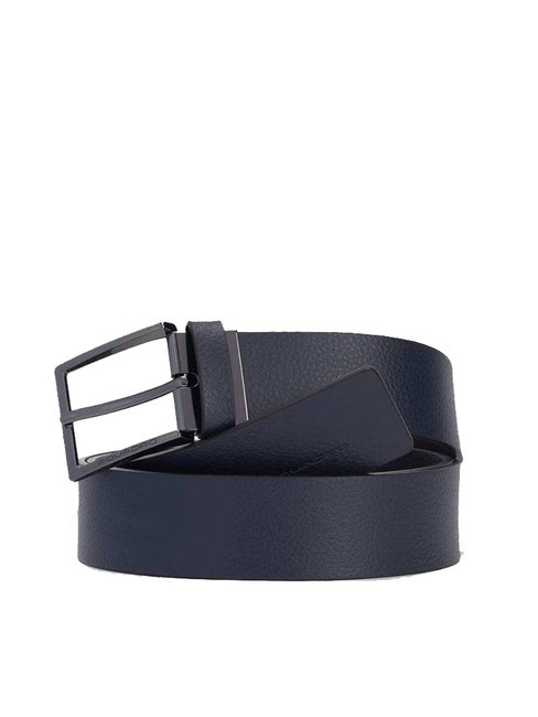 PIQUADRO MODUS RESTYLING Reversible leather belt black / blue - Belts