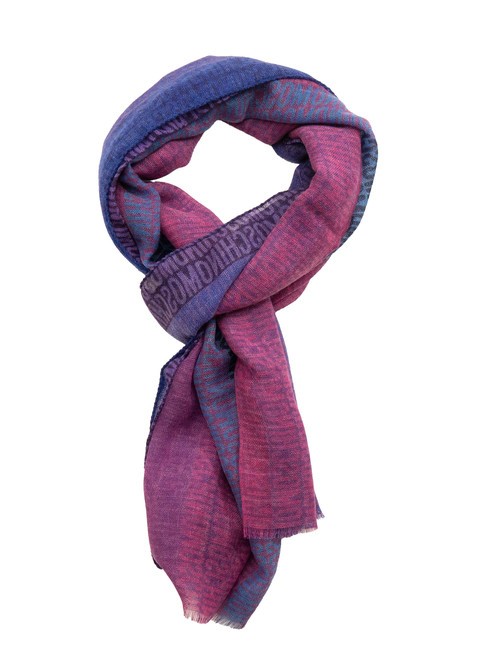 MOSCHINO LOGO ALL OVER Scarf viola - Scarves