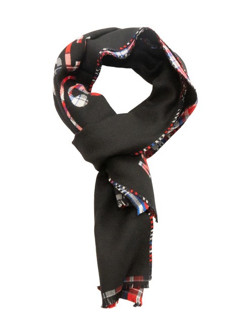 MOSCHINO MILANO Wool scarf black - Scarves