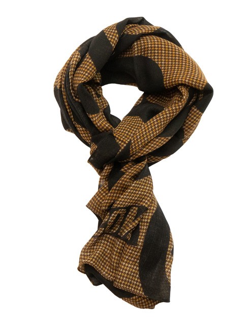 MOSCHINO SYMBOLS Wool scarf brown - Scarves