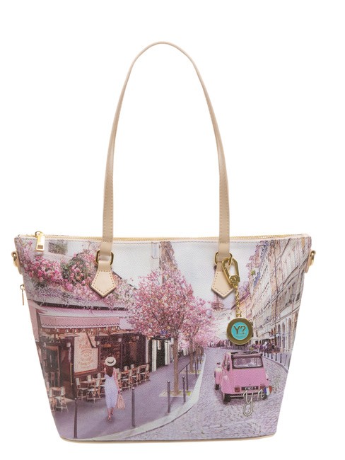 YNOT YESBAG Shopping bag with shoulder strap paris cafe - Women’s Bags