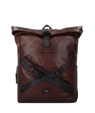 PIQUADRO HARPER 15.6" leather laptop backpack MORO - Laptop backpacks - 1