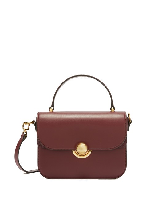 FURLA SFERA Leather briefcase bag with shoulder strap Red currant - Women’s Bags