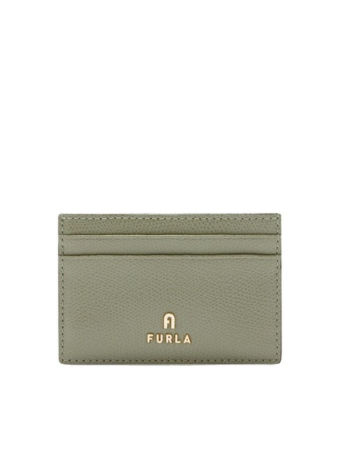 FURLA CAMELIA Leather card holder agaveb - Women’s Wallets