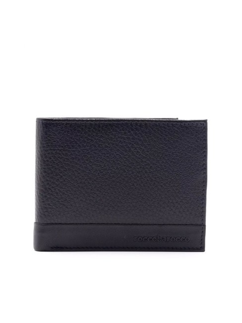 ROCCOBAROCCO ROBERT Leather wallet with flap blue - Men’s Wallets