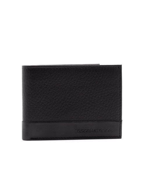 ROCCOBAROCCO ROBERT Leather wallet with flap black - Men’s Wallets