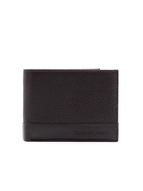 ROCCOBAROCCO ROBERT Leather wallet with flap dark brown - Men’s Wallets