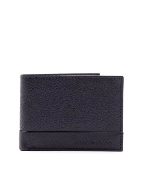 ROCCOBAROCCO ROBERT Leather wallet with flap blue - Men’s Wallets