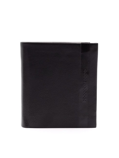 ROCCOBAROCCO STRIPE Vertical wallet with pocket black - Men’s Wallets