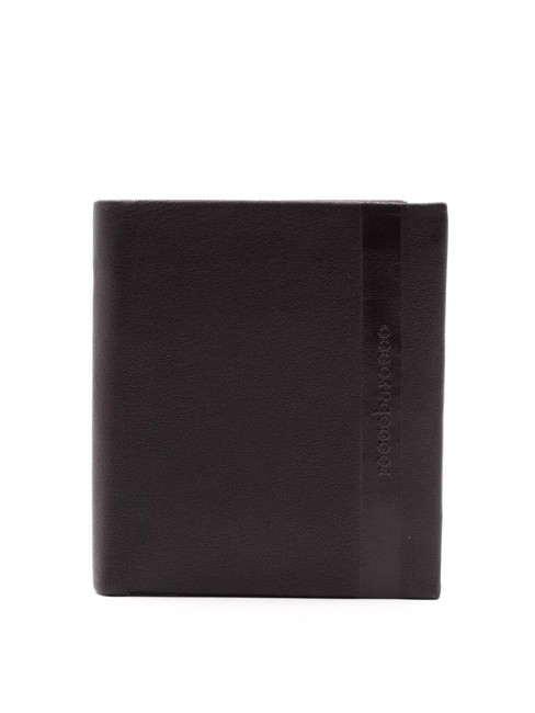 ROCCOBAROCCO STRIPE Vertical wallet with pocket dark brown - Men’s Wallets