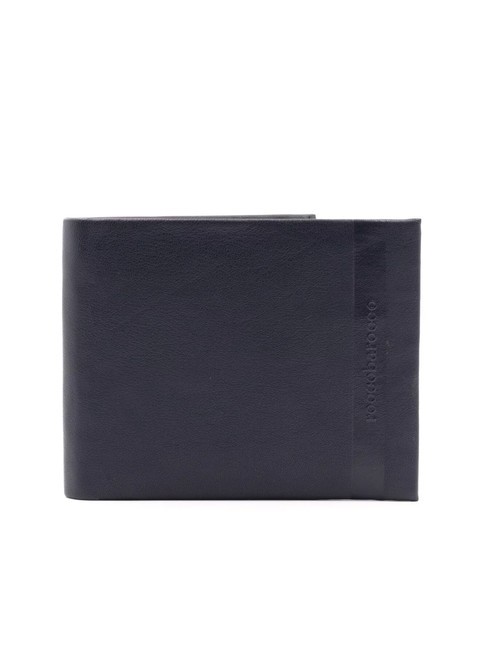 ROCCOBAROCCO STRIPE Leather Coin Purse Wallet blue - Men’s Wallets