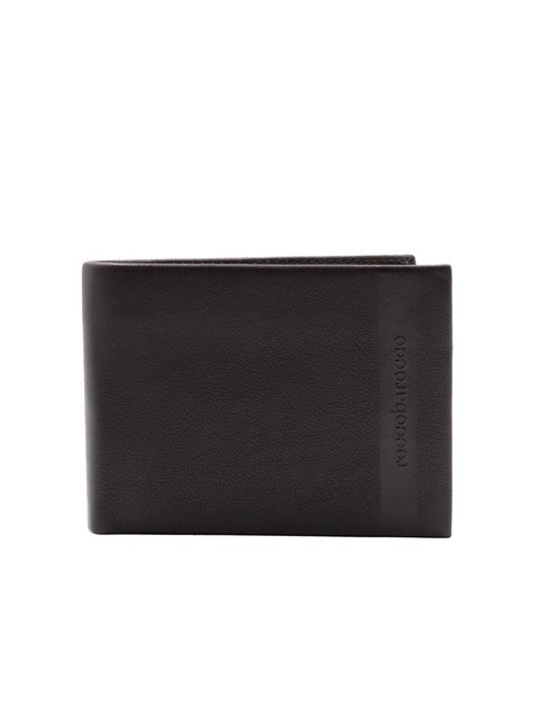 ROCCOBAROCCO STRIPE Leather wallet with flap dark brown - Men’s Wallets
