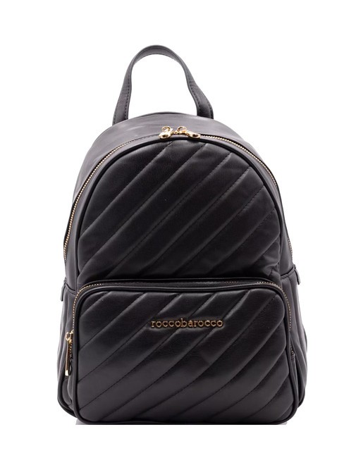 ROCCOBAROCCO GLAM Quilted backpack with pocket black - Women’s Bags