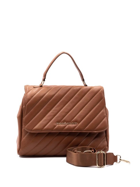 ROCCOBAROCCO GLAM Quilted satchel bag cognac - Women’s Bags