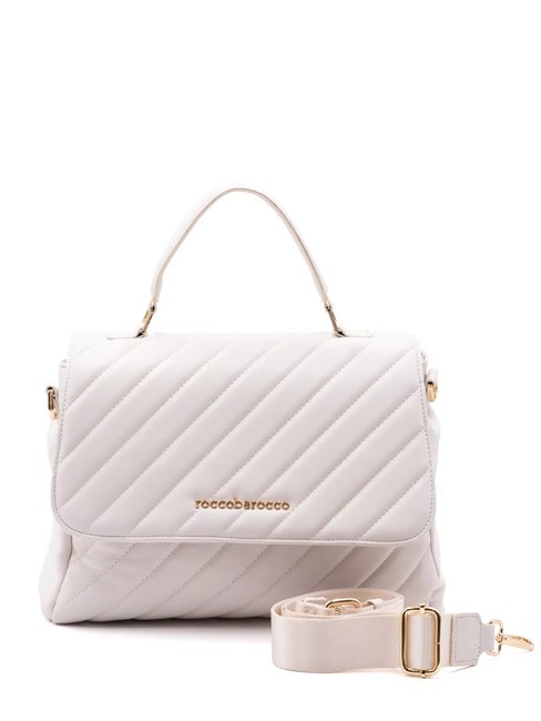 ROCCOBAROCCO GLAM Quilted satchel bag off white - Women’s Bags