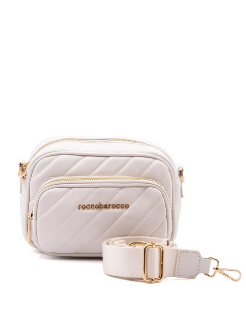 ROCCOBAROCCO GLAM Quilted camera case bag off white - Women’s Bags