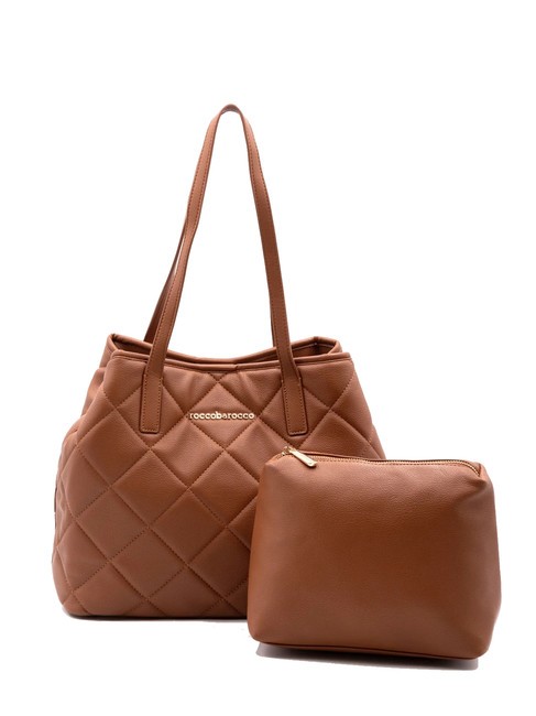 ROCCOBAROCCO GLAM Shopping bag with pouch cognac - Women’s Bags