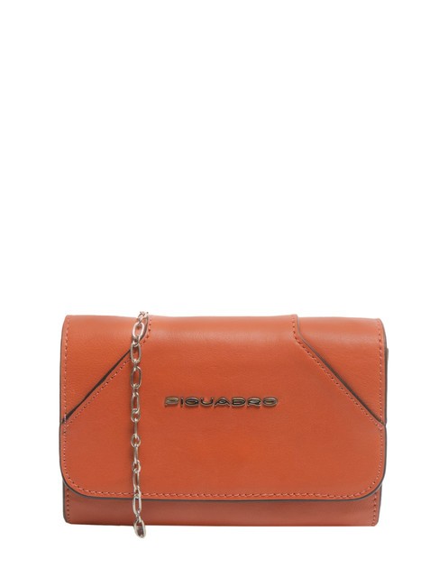 PIQUADRO MUSE Mini bag / pouch in leather ORANGE - Women’s Bags