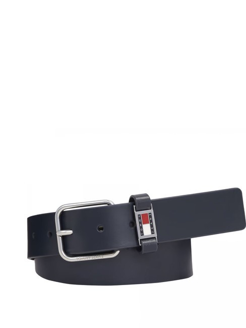 TOMMY HILFIGER TOMMY JEANS SCANTON Leather belt dark night navy - Belts