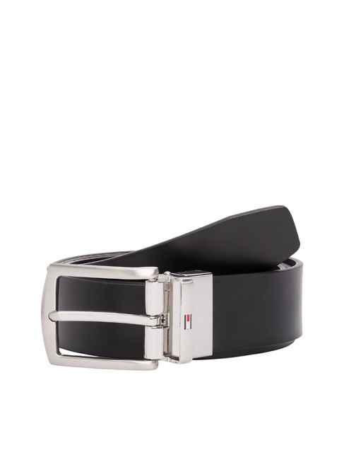 TOMMY HILFIGER DENTON Leather belt space blue / black - Belts