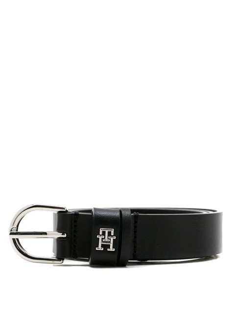TOMMY HILFIGER ESSENTIAL EFFORTLESS Leather belt black - Belts