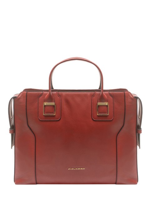 PIQUADRO W99 Leather PC Briefcase RED - Work Briefcases