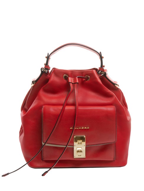 PIQUADRO DAFNE  Leather Bucket Bag RED - Women’s Bags