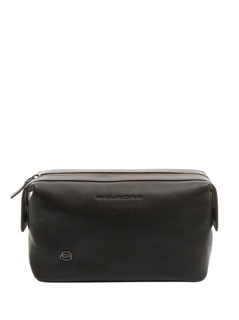 PIQUADRO BLACK SQUARE Leather Beauty Case MORO - Beauty Case