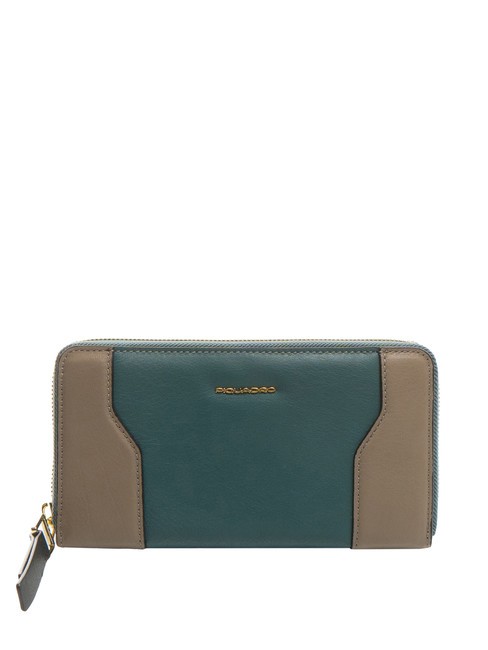 PIQUADRO W99 Leather wallet teal - Women’s Wallets