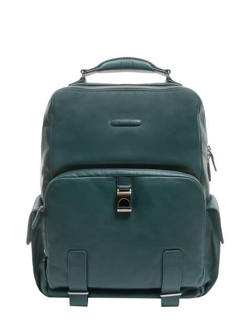 PIQUADRO MODUS 13" Laptop Backpack, Leather GREEN - Laptop backpacks