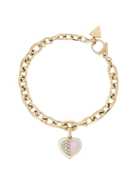 GUESS LOVELY GUESS Heart charm bracelet yellow gold/lilac - Bracelets